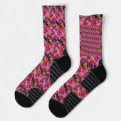 Indigo- und violette Kunstwerke Socken (Links)