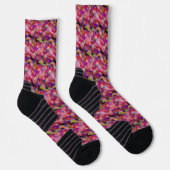 Indigo- und violette Kunstwerke Socken (Rechts)