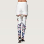 Indigo und Weiß Leggings (Rückseite)