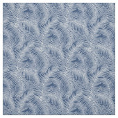 Indigo und White Palm Blätter Stoff (Muster)
