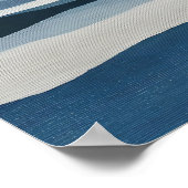 Indigo Valley Layers Abstrakte Wandkunst Poster (Ecke)