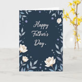 Indigo Vatertagswünsche Karte (Gelbe Blume)