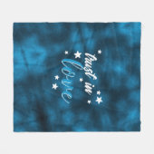 Indigo "Vertraue der Liebe" Fleecedecke (Vorderseite (Horizontal))