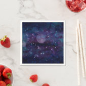 Indigo Violet Hübsch Sparkle Lights Herz & Stars Serviette (Beispiel)