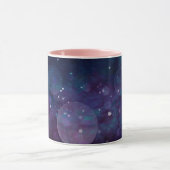 Indigo Violet Hübsch Sparkle Lights Herz & Stars Tasse (Zentrum)