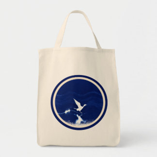 Indigo-Vogel im Flug Einkaufstasche