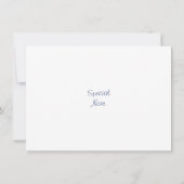 Indigo Watercolor Blume Stems Mitteilungskarte (Rückseite)