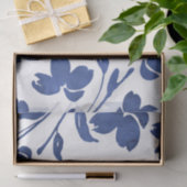 Indigo Watercolor Blume Stems Seidenpapier (Geschenk)