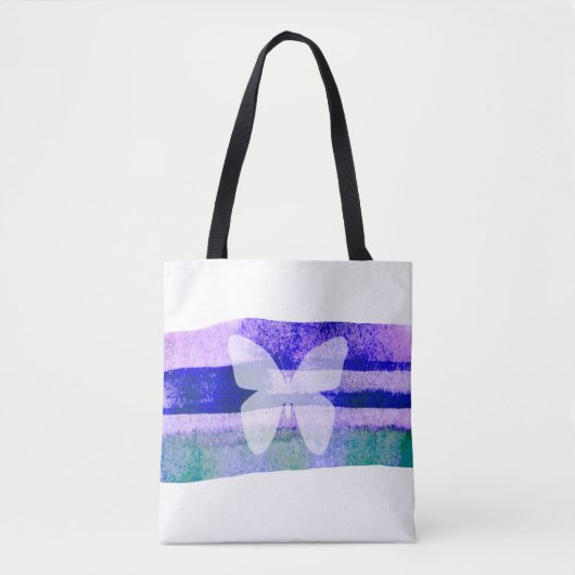 Indigo Watercolor Butterfly Tasche (Vorderseite)