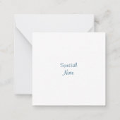 Indigo Watercolor Floral Bouquet Muster Mitteilungskarte (Rückseite)