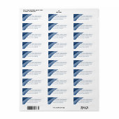 Indigo Watercolor Moderne Rücksendeadressen-Aufkle (Vorne)