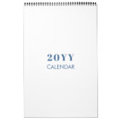 Indigo Watercolor Muster Minimalistisch 2019 Kalen Kalender (Titelbild)