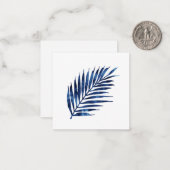 Indigo Watercolor Palm Fronds Mitteilungskarte (Vorderseite/Rückseite Beispiel)