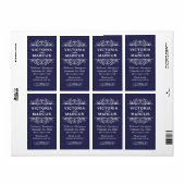 Indigo Wedding Wine Bottle Monogram Fevor Labels (Vorne)