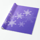 Indigo White Snowflakes Minimalistisch Weihnachten Geschenkpapier (Ungerollt)