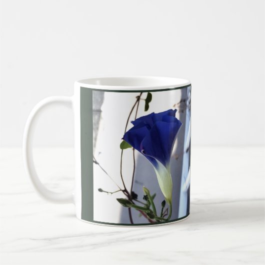 Indigo-Wirbel-Prunkwinde Kaffeetasse (Links)