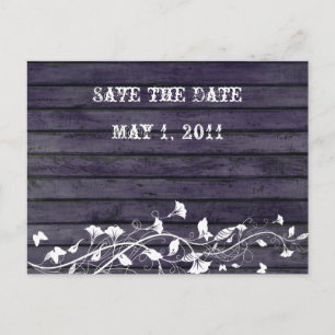 Indigo Wood Save the Date Ankündigungspostkarte