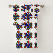 Indigo Zen Blüte Badhandtuch Set (Insitu)