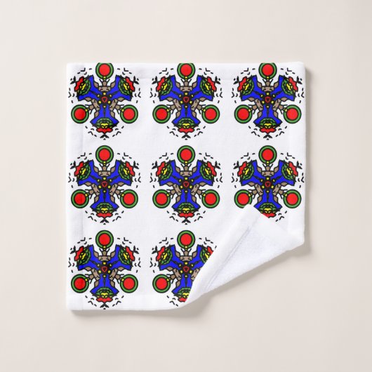 Indigo Zen Blüte Badhandtuch Set (Waschlappen)