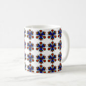 Indigo Zen Blüte Kaffeetasse (VorderseiteRechts)