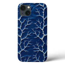 Indigo-Zweig-Textur-iPhone-Hülle-Design