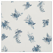 Indigoblau-Aquarell-Blume Stoff (Muster)