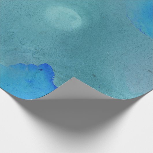 Indigoblau Aquarelle Geschenkpapier (Ecke)