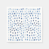 Indigoblau-Aquarellmuster Serviette (Vorderseite)