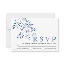 Indigoblau Blätter zeitgenössische Blumenhochzeit