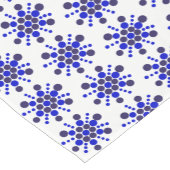 Indigoblau gepunktete Sterne auf weiß Kurzer Tischläufer (Ecke)