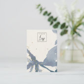 Indigoblau-goldfarbenes Abstraktes Ohrring-Logo-Di Visitenkarte (Stehend Vorderseite)