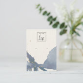 Indigoblau-goldfarbenes Abstraktes Ohrring-Logo-Di Visitenkarte (Stehend Vorderseite)