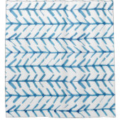 Indigoblau japanisch Aquarell lässige Pfeile Duschvorhang (Vorderseite)