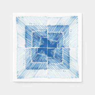 Indigoblau Japanische Shibori-gefärbte Krawatte Serviette