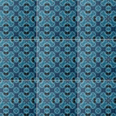 Indigoblau Symmetrisches Mosaikmuster Fliese