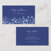 Indigoblaue Wildblumen Visitenkarte (Vorne/Hinten)