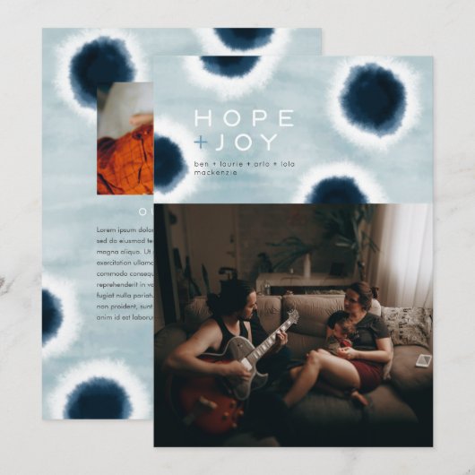 Indigodots Feiertagskarte (Vorne/Hinten)