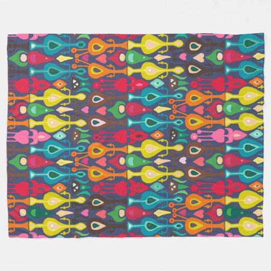 Indigokikat Fleecedecke (Vorderseite (Horizontal))