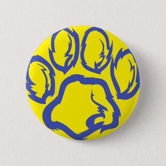 Indigopaw-Druck - Gelber Hintergrund Button (Vorderseite)