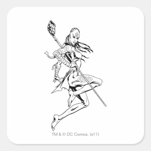 Indigostamm 3 quadratischer aufkleber (Vorderseite)