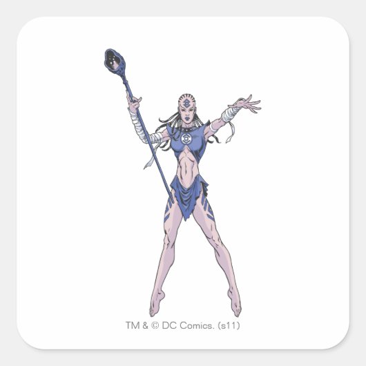 Indigostamm 4 quadratischer aufkleber (Vorderseite)