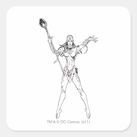 Indigostamm 6 quadratischer aufkleber (Vorderseite)