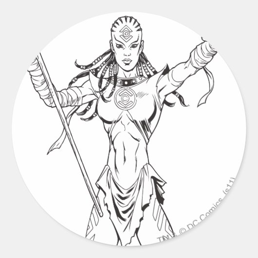 Indigostamm 6 runder aufkleber (Vorderseite)