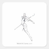 Indigostamm 8 quadratischer aufkleber (Vorderseite)