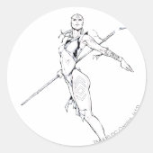 Indigostamm 8 runder aufkleber (Vorderseite)