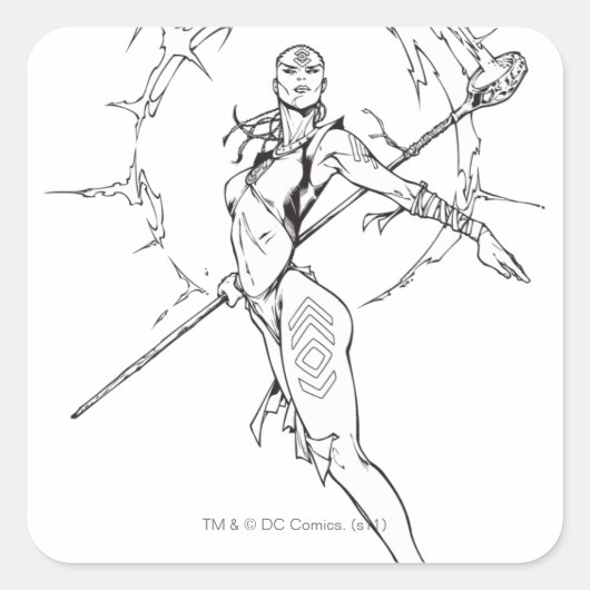 Indigostamm 9 quadratischer aufkleber (Vorderseite)