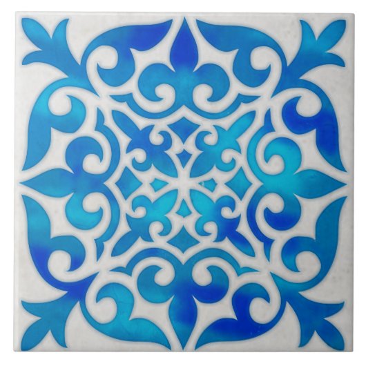 Indigoziegel-Keramik Fliese (Vorderseite)