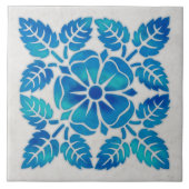 Indigoziegel-Keramik Fliese (Vorderseite)