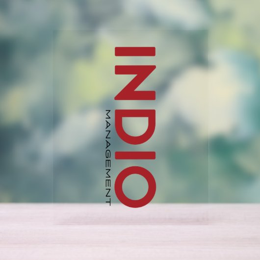 INDIO_Accrylic-Zeichen Acrylschild (Neutral)