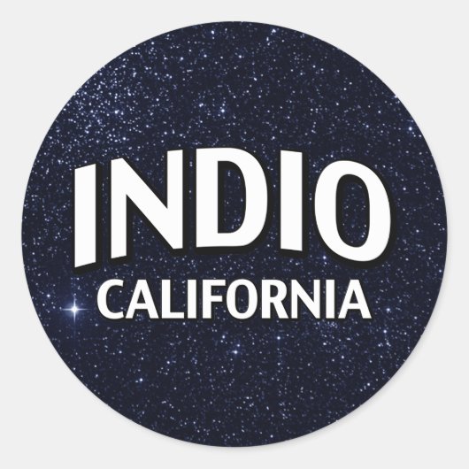 Indio California Runder Aufkleber (Vorderseite)